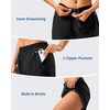 G Gradual 5″/7″ Athletic Running Shorts for Women 2 Zipper Pockets Lightweight Workout Gym Summer Dolphin Shorts with Liner(Black)