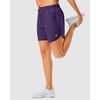 G Gradual 5″/7″ Athletic Running Shorts for Women 2 Zipper Pockets Lightweight Workout Gym Summer Dolphin Shorts with Liner(Deep Purple)