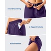 G Gradual 5″/7″ Athletic Running Shorts for Women 2 Zipper Pockets Lightweight Workout Gym Summer Dolphin Shorts with Liner(Deep Purple)