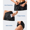 G Gradual 5″/7″ Athletic Running Shorts for Women 2 Zipper Pockets Lightweight Workout Gym Summer Dolphin Shorts with Liner(Grey Camo)