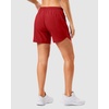 G Gradual 5″/7″ Athletic Running Shorts for Women 2 Zipper Pockets Lightweight Workout Gym Summer Dolphin Shorts with Liner(Red)