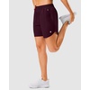 G Gradual 5″/7″ Athletic Running Shorts for Women 2 Zipper Pockets Lightweight Workout Gym Summer Dolphin Shorts with Liner(Wine)