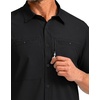 G Gradual Men’s Fishing Shirts with Zipper Pockets UPF 50+ Lightweight Cool Short Sleeve Button Down Shirts for Men Hiking(Black)
