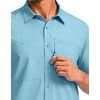 G Gradual Men’s Fishing Shirts with Zipper Pockets UPF 50+ Lightweight Cool Short Sleeve Button Down Shirts for Men Hiking(Capri)