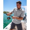 G Gradual Men’s Fishing Shirts with Zipper Pockets UPF 50+ Lightweight Cool Short Sleeve Button Down Shirts for Men Hiking(Cool Grey)