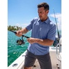 G Gradual Men’s Fishing Shirts with Zipper Pockets UPF 50+ Lightweight Cool Short Sleeve Button Down Shirts for Men Hiking(Dusty Blue)