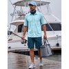 G Gradual Men’s Fishing Shirts with Zipper Pockets UPF 50+ Lightweight Cool Short Sleeve Button Down Shirts for Men Hiking(Gulf Stream)
