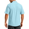 G Gradual Men’s Fishing Shirts with Zipper Pockets UPF 50+ Lightweight Cool Short Sleeve Button Down Shirts for Men Hiking(Gulf Stream)