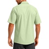 G Gradual Men’s Fishing Shirts with Zipper Pockets UPF 50+ Lightweight Cool Short Sleeve Button Down Shirts for Men Hiking(Light Green)