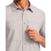 G Gradual Men’s Fishing Shirts with Zipper Pockets UPF 50+ Lightweight Cool Short Sleeve Button Down Shirts for Men Hiking(Light Khaki)