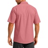 G Gradual Men’s Fishing Shirts with Zipper Pockets UPF 50+ Lightweight Cool Short Sleeve Button Down Shirts for Men Hiking(Sorbet)