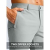 G Gradual Men’s Golf Pants 30″/32″/34″ Stretch Work Dress Pants Lightweight Casual Slacks with Zipper Pockets(Halo Grey)