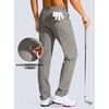 G Gradual Men’s Golf Pants 30″/32″/34″ Stretch Work Dress Pants Lightweight Casual Slacks with Zipper Pockets(Light Grey)