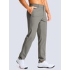 G Gradual Men’s Golf Pants 30″/32″/34″ Stretch Work Dress Pants Lightweight Casual Slacks with Zipper Pockets(Light Grey)