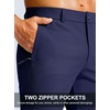 G Gradual Men’s Golf Pants 30″/32″/34″ Stretch Work Dress Pants Lightweight Casual Slacks with Zipper Pockets(Navy)