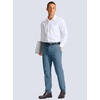 G Gradual Men’s Golf Pants 30″/32″/34″ Stretch Work Dress Pants Lightweight Casual Slacks with Zipper Pockets(Slate Blue)