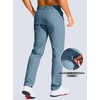 G Gradual Men’s Golf Pants 30″/32″/34″ Stretch Work Dress Pants Lightweight Casual Slacks with Zipper Pockets(Slate Blue)