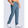 G Gradual Men’s Golf Pants 30″/32″/34″ Stretch Work Dress Pants Lightweight Casual Slacks with Zipper Pockets(Slate Blue)