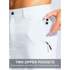 G Gradual Men’s Golf Pants 30″/32″/34″ Stretch Work Dress Pants Lightweight Casual Slacks with Zipper Pockets(White)