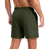 G Gradual Men’s Workout Gym Shorts with 2 Zipper Pockets 7″/ 5″/ 9″ Quick Dry Athletic Running Basketball Shorts for Men(Olive)