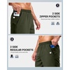 G Gradual Men’s Workout Gym Shorts with 2 Zipper Pockets 7″/ 5″/ 9″ Quick Dry Athletic Running Basketball Shorts for Men(Olive)