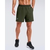G Gradual Men’s Workout Gym Shorts with 2 Zipper Pockets 7″/ 5″/ 9″ Quick Dry Athletic Running Basketball Shorts for Men(Olive)