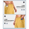 G Gradual Men’s Workout Gym Shorts with 2 Zipper Pockets 7″/ 5″/ 9″ Quick Dry Athletic Running Basketball Shorts for Men(Yellow)
