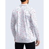 Men’s Polo Shirt Long Sleeve Golf Shirts Lightweight UPF 50+ Sun Protection Cool Shirts for Men Work Fishing Outdoor(White Colored Dots)
