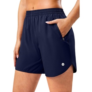 G Gradual 5″/7″ Athletic Running Shorts for Women 2 Zipper Pockets Lightweight Workout Gym Summer Dolphin Shorts with Liner(Navy)