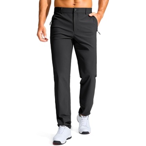 G Gradual Men’s Golf Pants 30″/32″/34″ Stretch Work Dress Pants Lightweight Casual Slacks with Zipper Pockets(Black)