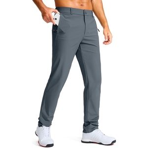 G Gradual Men’s Golf Pants 30″/32″/34″ Stretch Work Dress Pants Lightweight Casual Slacks with Zipper Pockets(Dusty Blue)