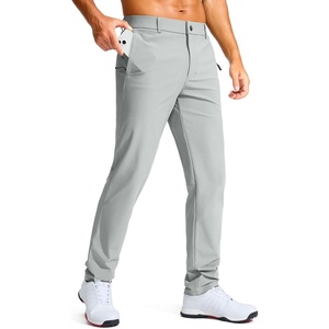 G Gradual Men’s Golf Pants 30″/32″/34″ Stretch Work Dress Pants Lightweight Casual Slacks with Zipper Pockets(Halo Grey)