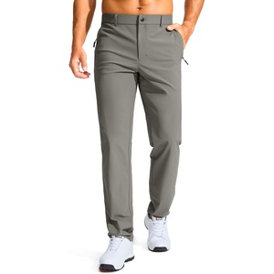 G Gradual Men’s Golf Pants 30″/32″/34″ Stretch Work Dress Pants Lightweight Casual Slacks with Zipper Pockets(Light Grey)