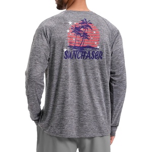 Men’s Sun Protection Shirts UPF 50+ Rash Guard for Men Swim Long Sleeve Hiking Fishing Athletic Workout Shirt(Coconut Tree)