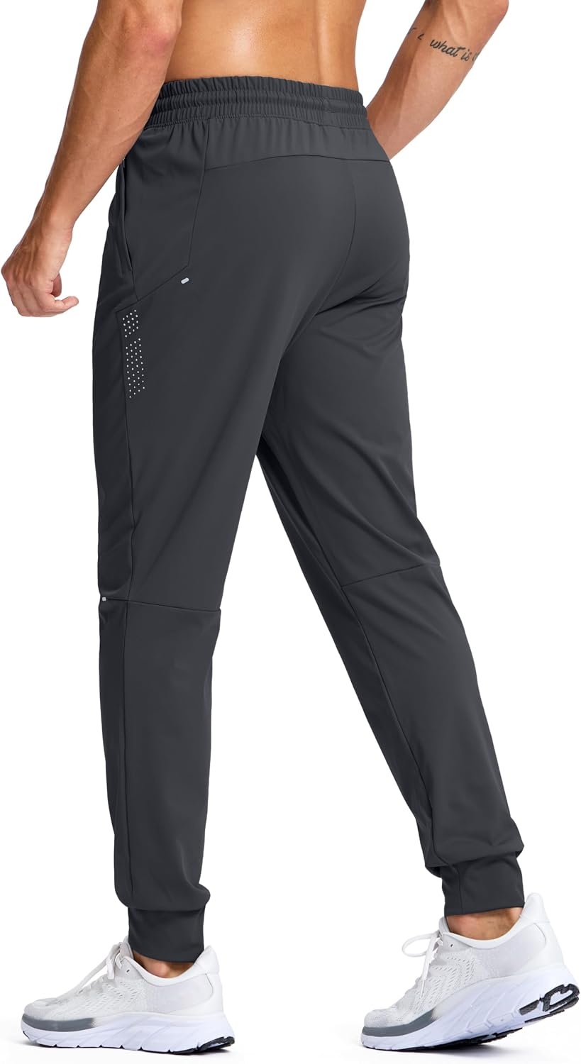 image:imageG Gradual Mens Joggers with Zipper Pockets Athletic Workout Gym Pants Stretch Running Track Jogging Sweatpants for MenDark Grey