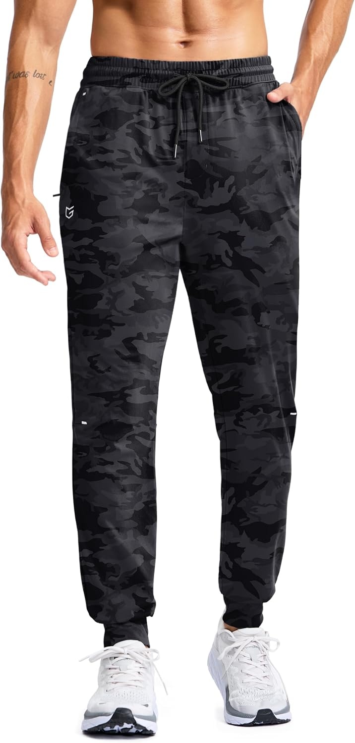 image:imageG Gradual Mens Joggers with Zipper Pockets Athletic Workout Gym Pants Stretch Running Track Jogging Sweatpants for MenGrey Camo