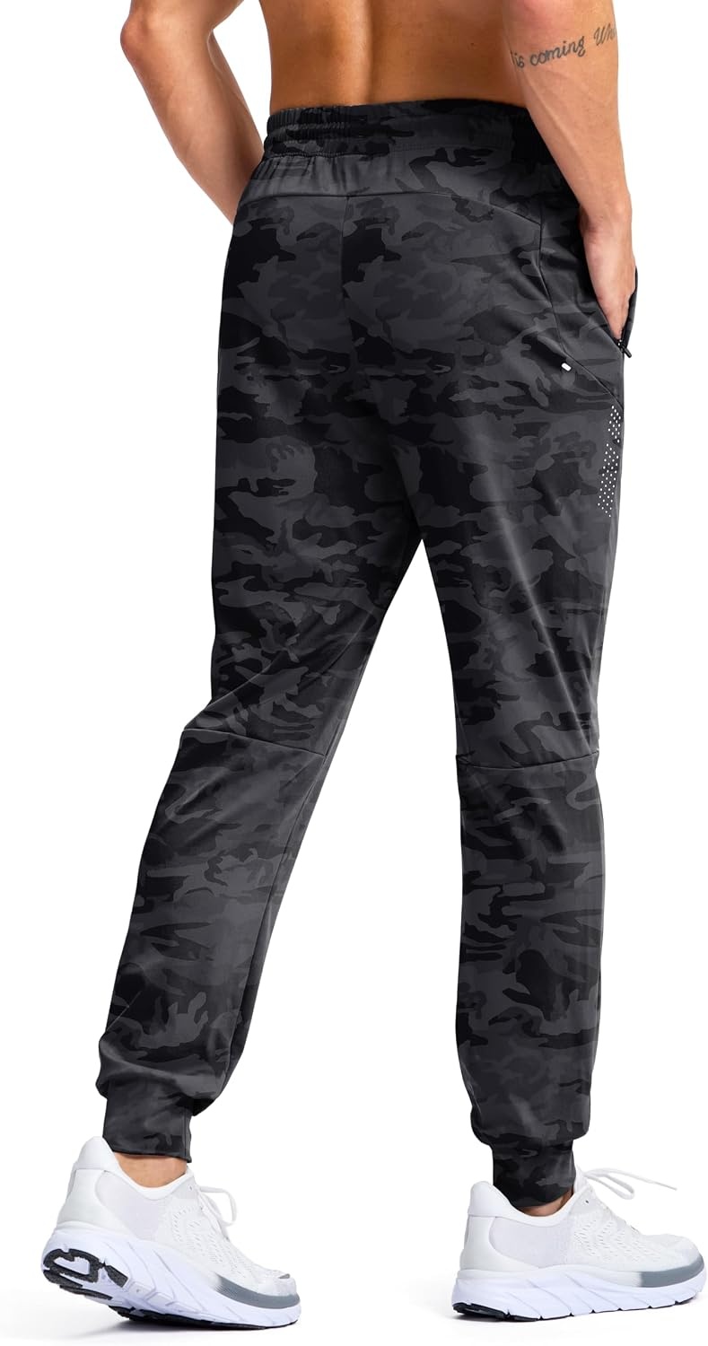 image:imageG Gradual Mens Joggers with Zipper Pockets Athletic Workout Gym Pants Stretch Running Track Jogging Sweatpants for MenGrey Camo