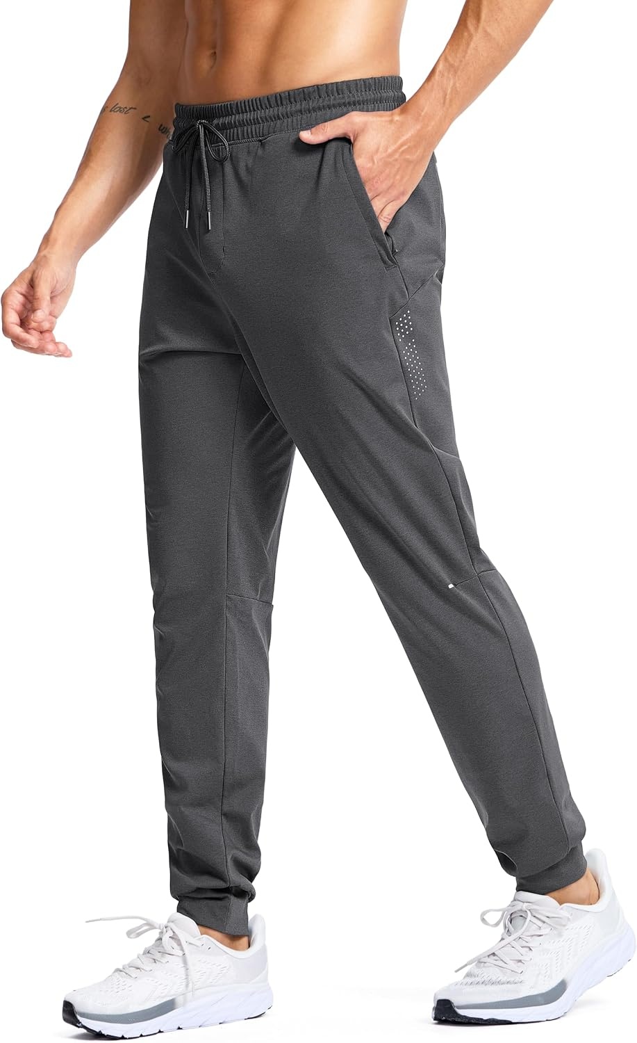 image:imageG Gradual Mens Joggers with Zipper Pockets Athletic Workout Gym Pants Stretch Running Track Jogging Sweatpants for MenHeather Charcoal