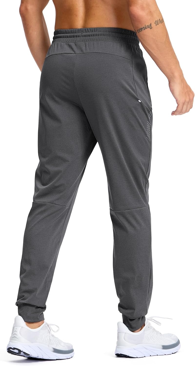 image:imageG Gradual Mens Joggers with Zipper Pockets Athletic Workout Gym Pants Stretch Running Track Jogging Sweatpants for MenHeather Charcoal