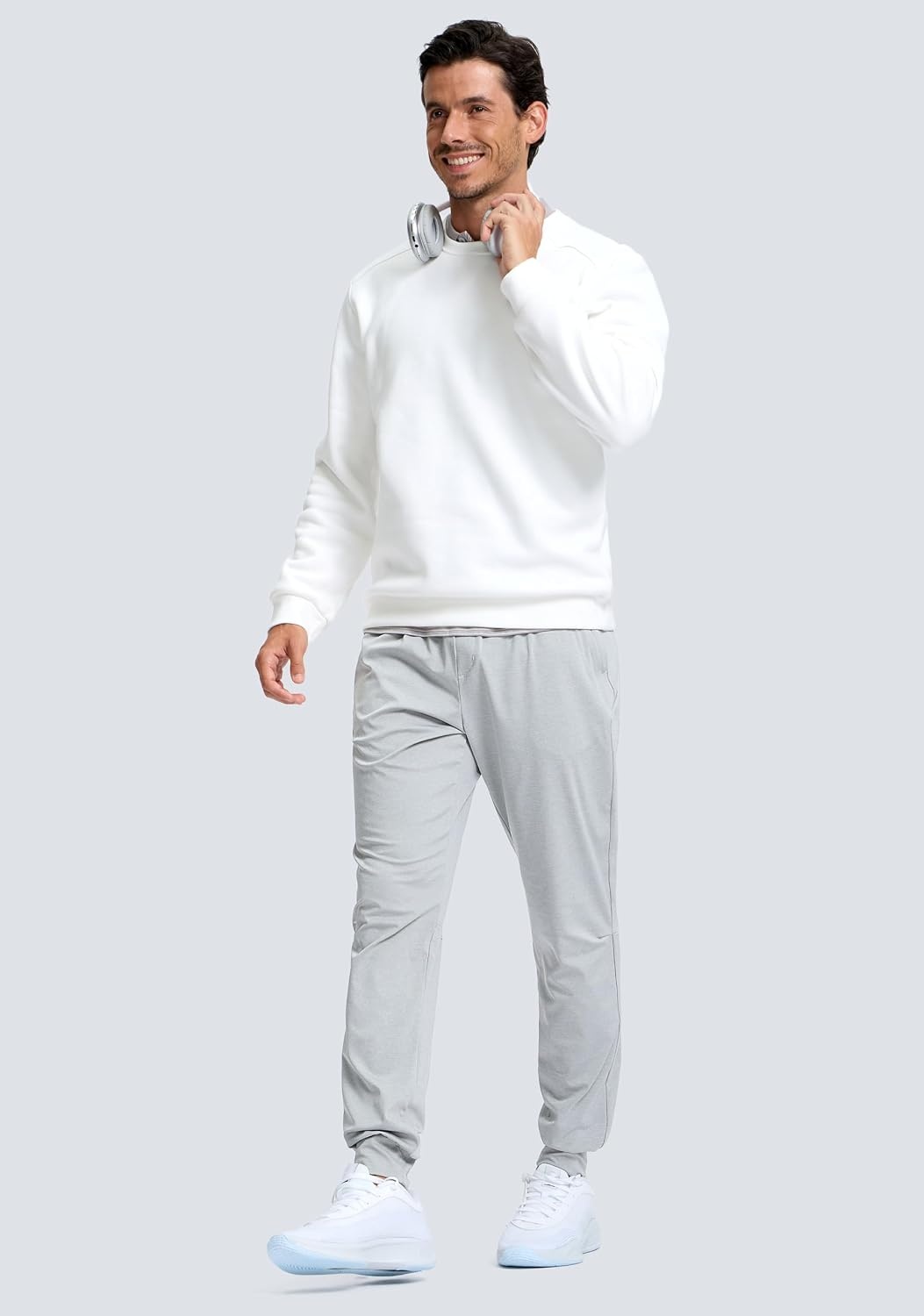 image:imageG Gradual Mens Joggers with Zipper Pockets Athletic Workout Gym Pants Stretch Running Track Jogging Sweatpants for MenHeather Grey Green