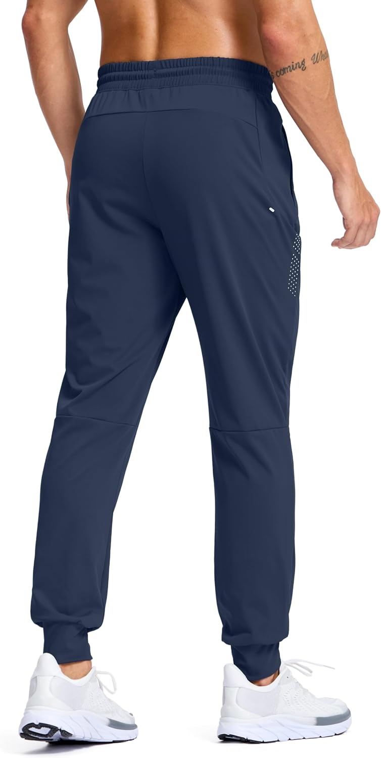 image:imageG Gradual Mens Joggers with Zipper Pockets Athletic Workout Gym Pants Stretch Running Track Jogging Sweatpants for MenNavy