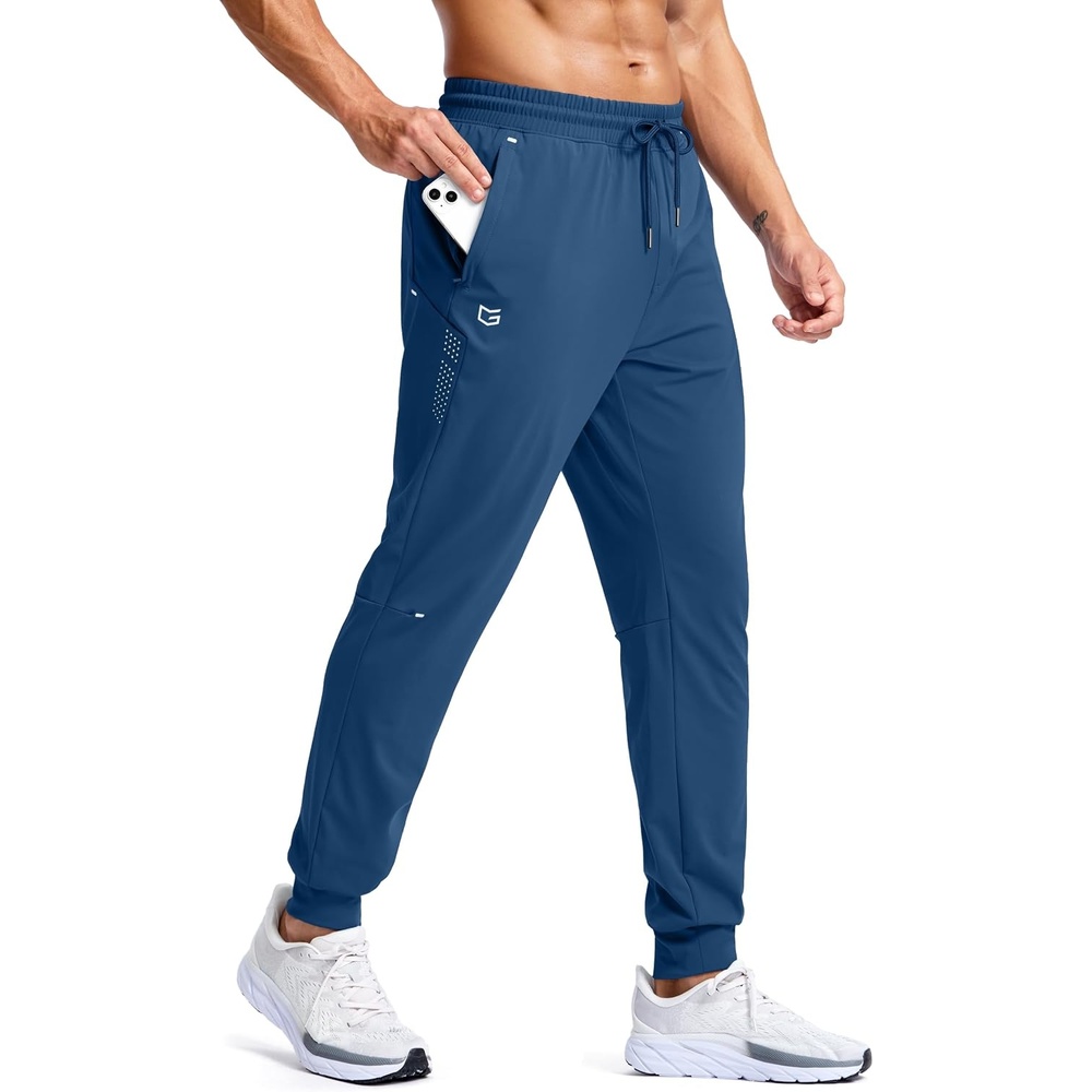 image:imageG Gradual Mens Joggers with Zipper Pockets Athletic Workout Gym Pants Stretch Running Track Jogging Sweatpants for MenBlue