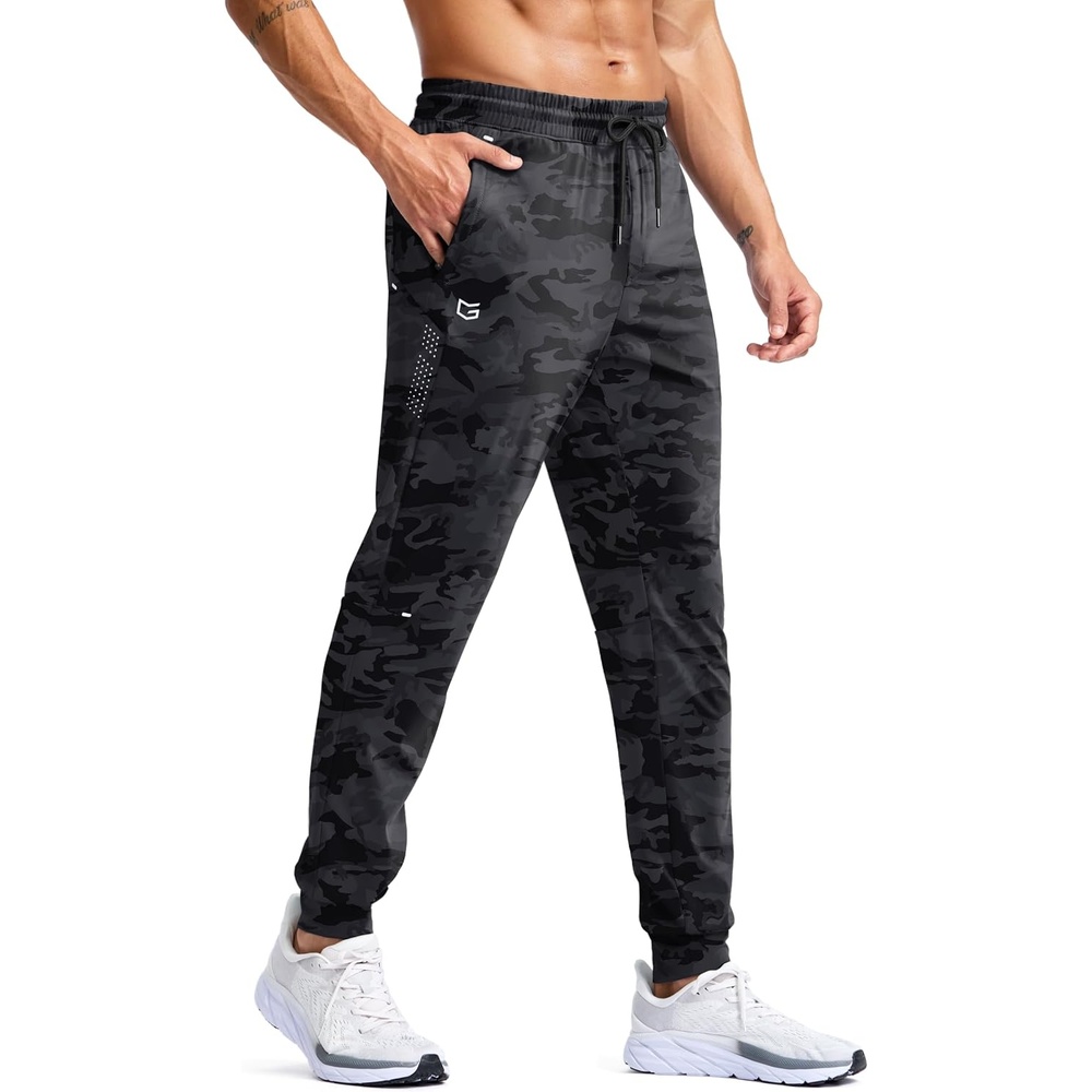 image:imageG Gradual Mens Joggers with Zipper Pockets Athletic Workout Gym Pants Stretch Running Track Jogging Sweatpants for MenGrey Camo