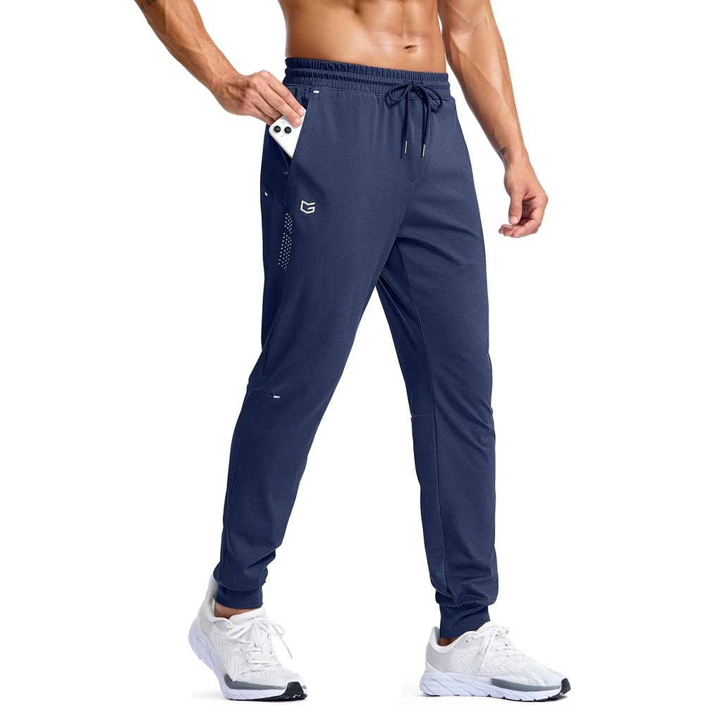 image:imageG Gradual Mens Joggers with Zipper Pockets Athletic Workout Gym Pants Stretch Running Track Jogging Sweatpants for MenHeather Royal Blue