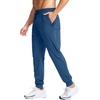 G Gradual Men’s Joggers with Zipper Pockets Athletic Workout Gym Pants Stretch Running Track Jogging Sweatpants for Men(Blue)