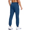 G Gradual Men’s Joggers with Zipper Pockets Athletic Workout Gym Pants Stretch Running Track Jogging Sweatpants for Men(Blue)