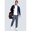 G Gradual Men’s Joggers with Zipper Pockets Athletic Workout Gym Pants Stretch Running Track Jogging Sweatpants for Men(Dusty Blue)