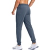 G Gradual Men’s Joggers with Zipper Pockets Athletic Workout Gym Pants Stretch Running Track Jogging Sweatpants for Men(Dusty Blue)