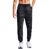 G Gradual Men’s Joggers with Zipper Pockets Athletic Workout Gym Pants Stretch Running Track Jogging Sweatpants for Men(Grey Camo)