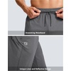 G Gradual Men’s Joggers with Zipper Pockets Athletic Workout Gym Pants Stretch Running Track Jogging Sweatpants for Men(Heather Charcoal)